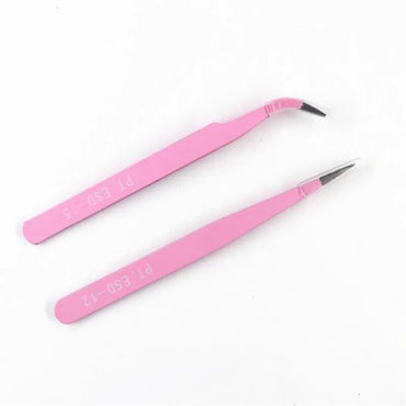 2Pcs/set Anti-static Elbow and Straight Stainless Steel Tweezers Cake Mold Sugarcraft Tool for Kitchen Bakeware Decoration