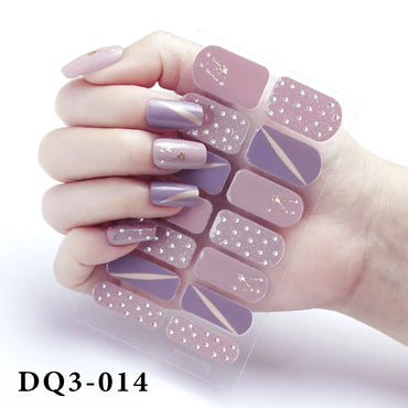 Four Sorts of Nail Stickers Fashion Nail Wraps Self Adhesive Manicure Decoracion Nail Strips Nail Sticker Set Nail Art