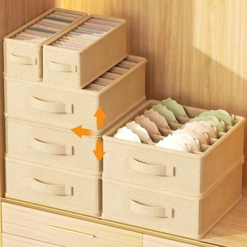 Foldable Underwear Organizer Cabinets Drawer Underwear Storage Box Hard Bra Socks Organizer Closet Clothes Storage Organizers