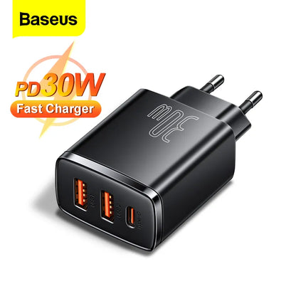 Baseus 30W USB Type C Charger Quick Charge For iPhone 14 13 12 Pro Max Samsung Xiaomi QC 3.0 PD 20W Fast Charging Phone Charger