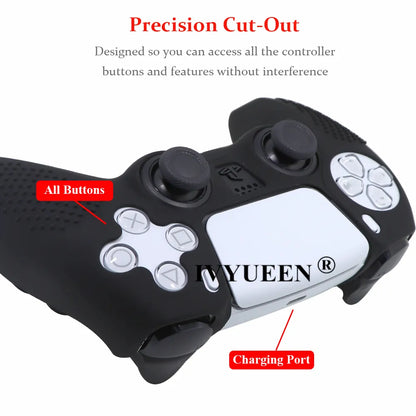 IVYUEEN – housse de protection antidérapante en Silicone, pour Sony PlayStation Dualshock 5 PS5, coque de manette, capuchon de poignée pour DualSense