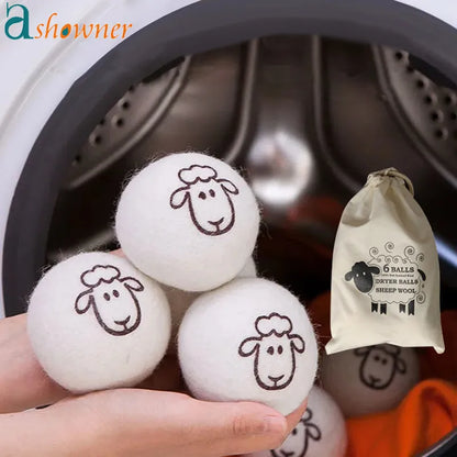 Hot Wool Dryer Balls Reusable Clothes Ball 5cm Drying Washing Balls Home Wool Dryer Balls Washing Machine Accessories 1/3/4/6PCS