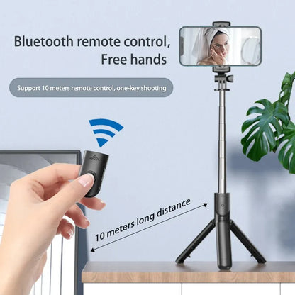 Bluetooth Wireless Selfie Stick Mini Tripod Extendable Monopod Remote Shutter For iPhone Samsung Xiaomi Phone Holder