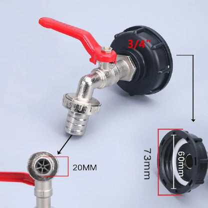 IBC Tankkran Adapter S60X6 Grovgänga Garden Quick Connect Kran Legering Tankkran 1000 liter Ibc Tanktillbehör Ventilkoppling