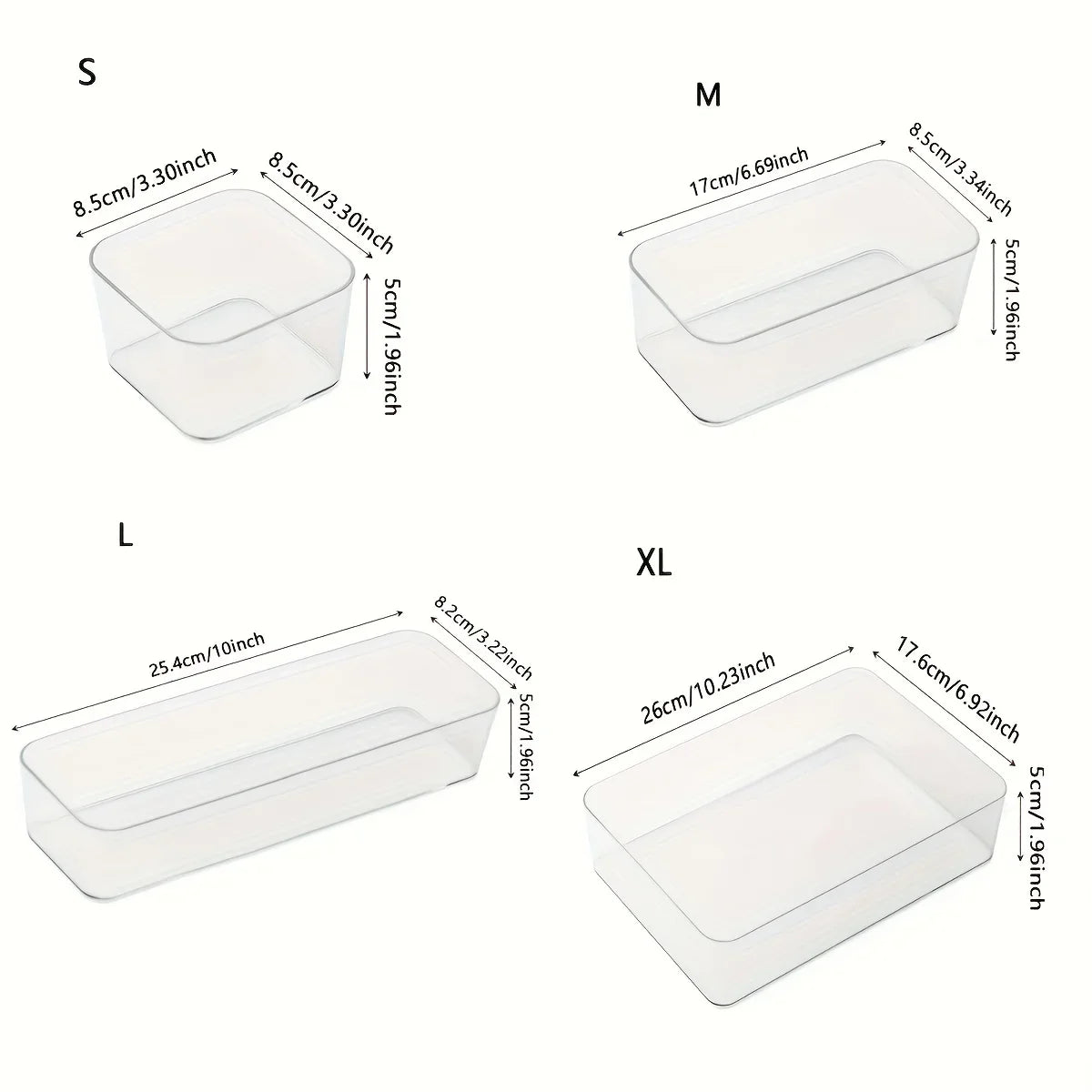 1pc Transparent Box Storage Organizer Desk Plastic Container Drawer Organizer Table Jewelry Box Makeup Organizer Boxes