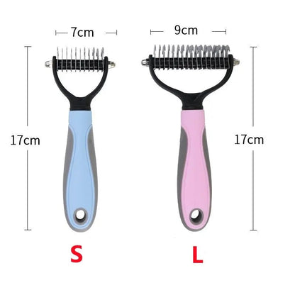 Coupe-noeud de fourrure pour animaux de compagnie, outils de toilettage pour chiens et chats, peigne d'épilation, brosse Double face