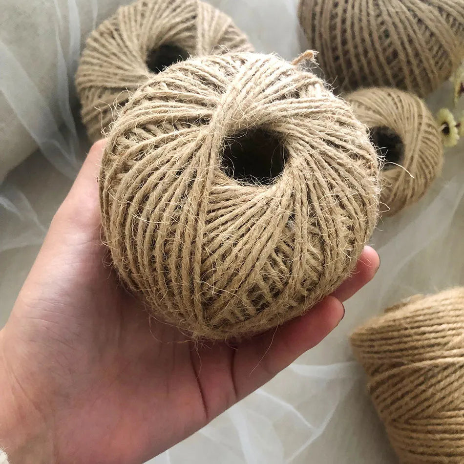 Corde de Jute naturelle de 30 mètres, ficelle de chanvre, décoration de mariage à domicile, ruban en toile de Jute, travail manuel, cadeau de noël, emballage de fête d'anniversaire