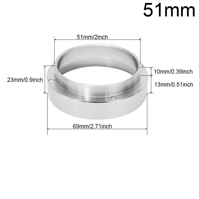 51/53/54/58mm Espresso Coffee Dosing Ring - Portafilters Coffee Filter Replacement Ring Espresso With 2 Cup 1 Cup Basket Needle