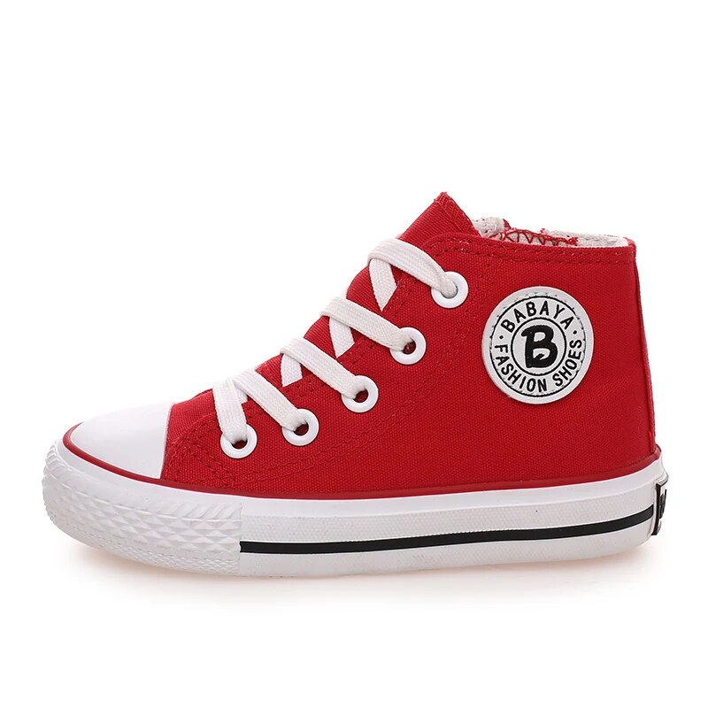 Kids shoes for girl children canvas shoes boys sneakers girls shoes White High Solid fashion Children shoes