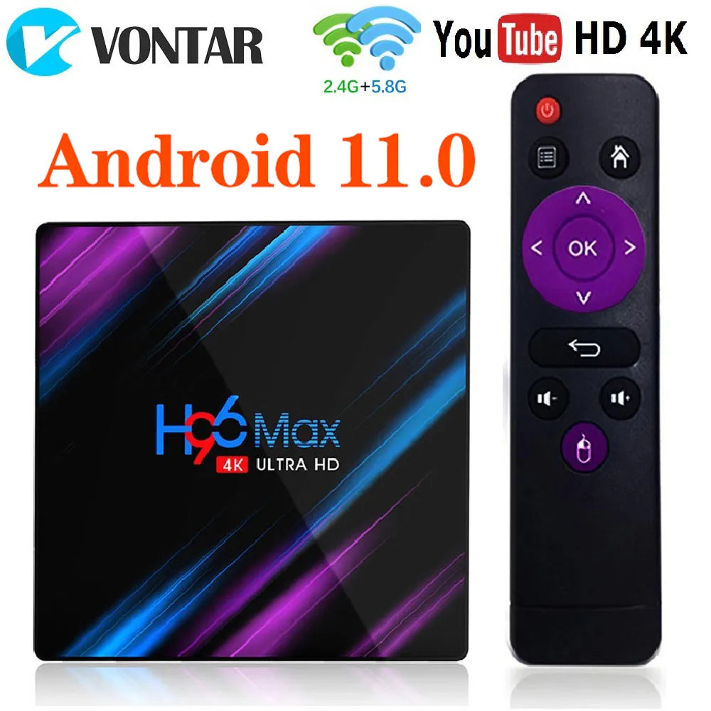 H96 MAX RK3318 Smart TV Box Android 11 4G 64GB 32G 4K Wifi BT Mediaspelare H96MAX TVBOX Android10 Set-top box 2GB16GB