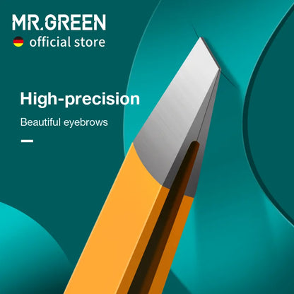 MR.GREEN – pince à sourcils colorée, extracteur de poils fins, en acier inoxydable, pinces à sourcils inclinées, outils de maquillage