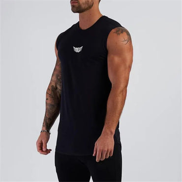 Summer Compression Gym Tank Top Men Cotton Bodybuilding Fitness Sleeveless T Shirt Workout Clothing Mens Sportswear Muscle Vests