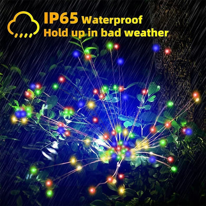 1/2/4Pcs Solar LED Firework Fairy Light Outdoor Garden Decoration Lawn Pathway Light For Patio Yard Party Christmas Wedding