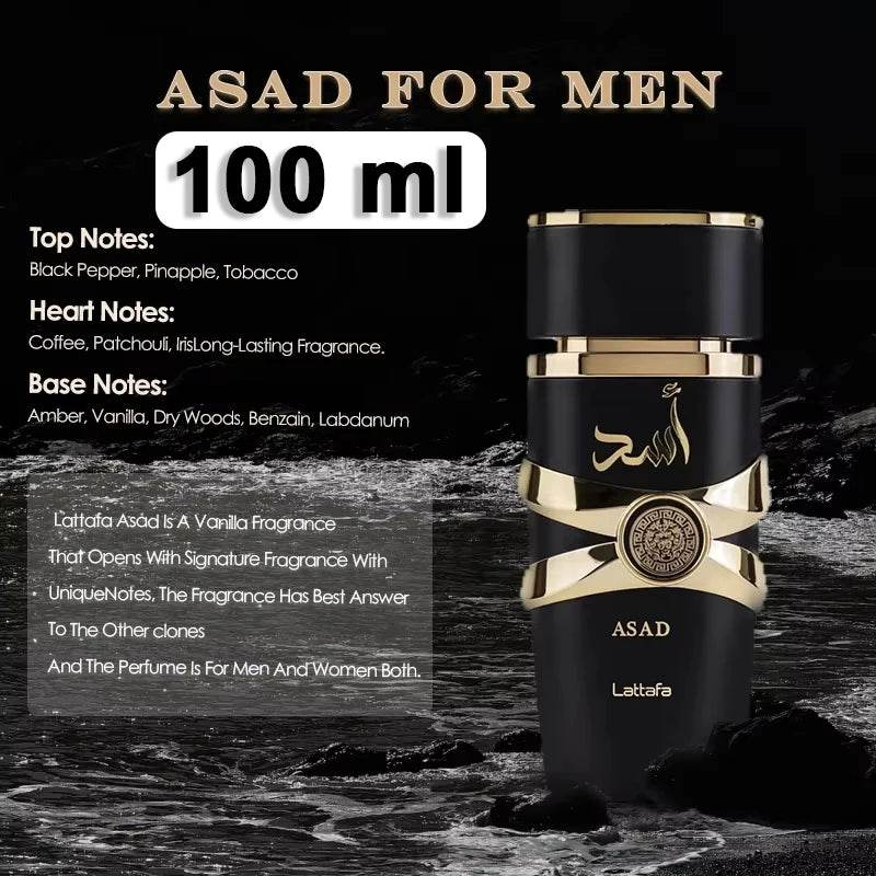 100ml Arabic Dubai Perfume Long-Lasting Fresh Light Fragrance Women's Men's Original Perfumes Pheromones Body Spray Date Gift