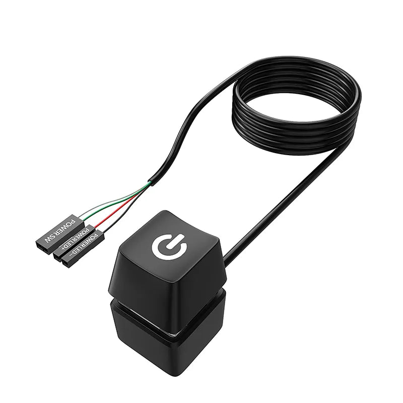 TEUCER 1.65/5/10m LED lumières ordinateur commutateur de bureau PC carte mère démarrage externe bouton d'alimentation câble d'extension pour le bureau à domicile