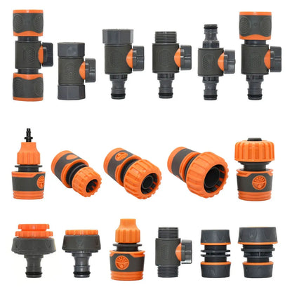 1/4" 3/8" 1/2" 3/4" 1 Inch Garden Hose Quick Connector Stopwater Connector Garden Tap Water Gun Coupler Watering Pipe Fitting