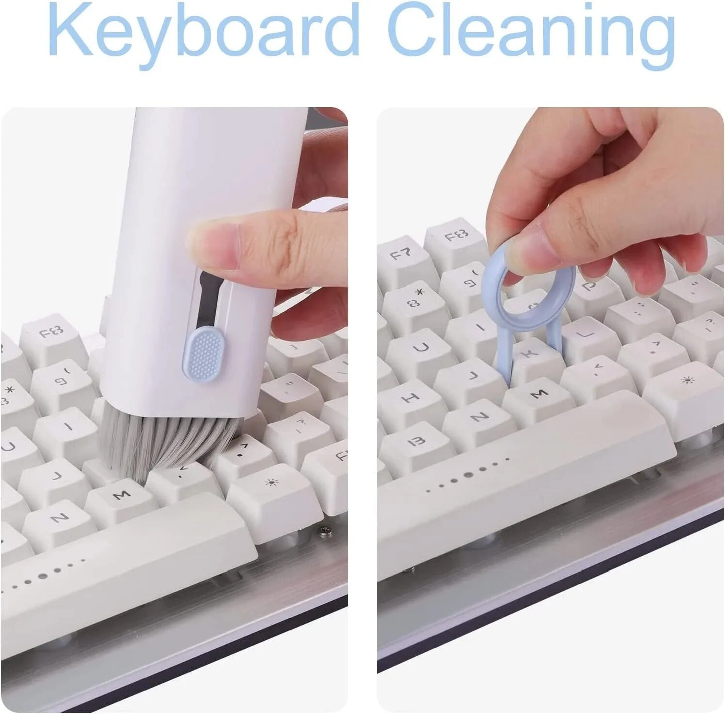 7 in 1 Cleaning Kit Computer Keyboard Cleaner Brush Earphones Cleaning Pen For AirPods iPhone Cleaning Tools Keycap Puller Set