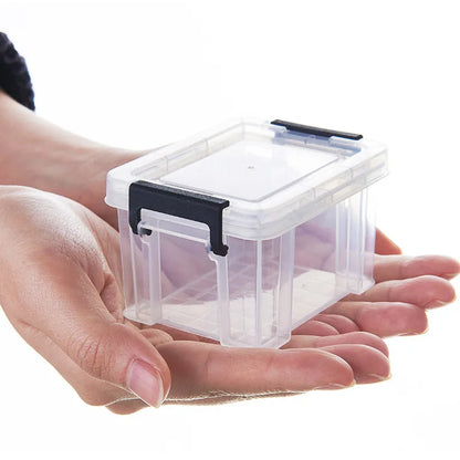 1PC Mini Storage Box Transparent Plastic Storage Box Sundries Storage Box Trivia Parts Tool Storage Box Household Goods