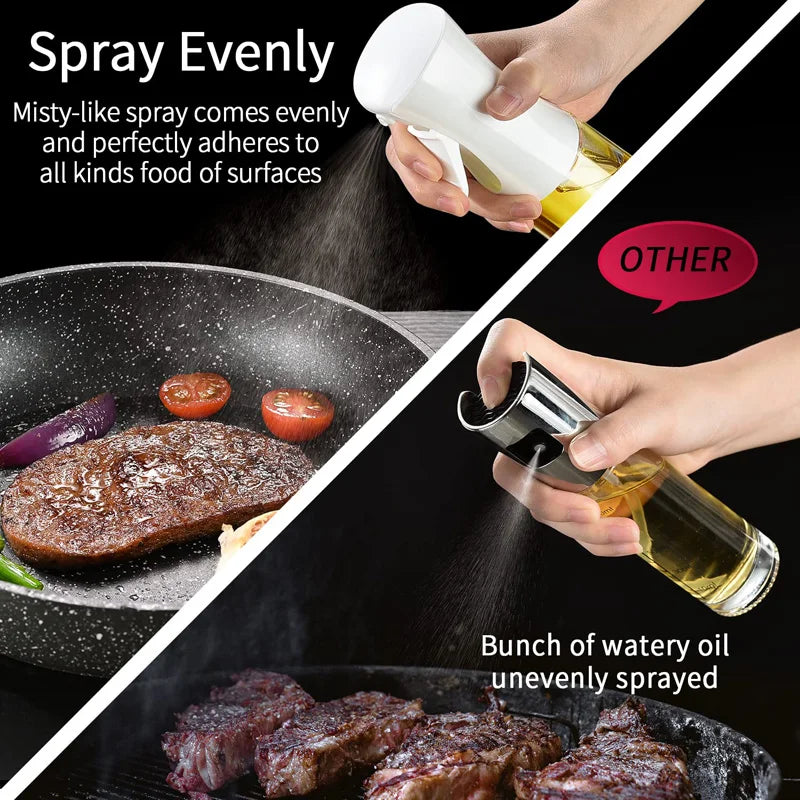 200/300/500ml Oil Spray for Kitchen Oil Nebulizer Dispenser Spray Oil Sprayer Airfryer BBQ Camping Olive Oil Diffuser Cooking