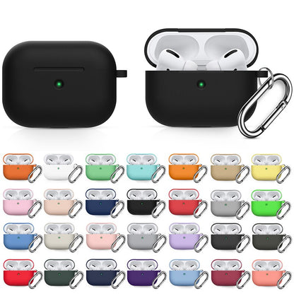 For AirPods Pro Case Wireless Bluetooth Earphone Protective For AirPods Pro Silicone Cover headphone Accessories With Carabiner