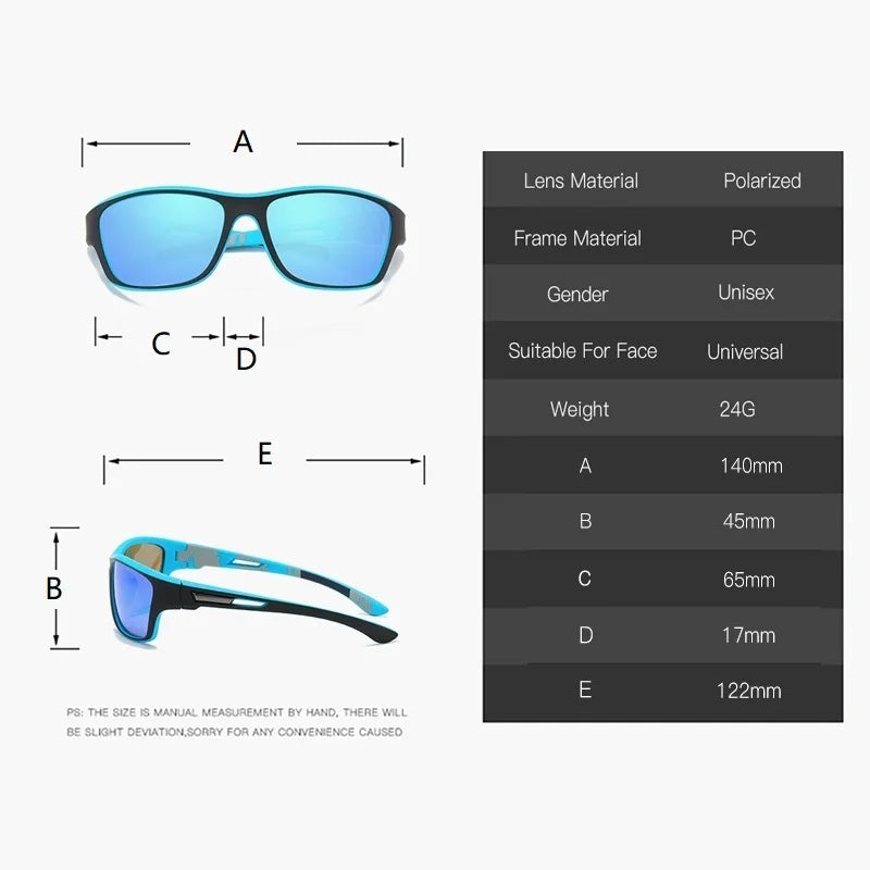 Fashion Polarized Sports Sunglasses With Chain Men Women Brand Designer Retro Sun Glasses Cycling Climbing Fishing UV400 Eyewear