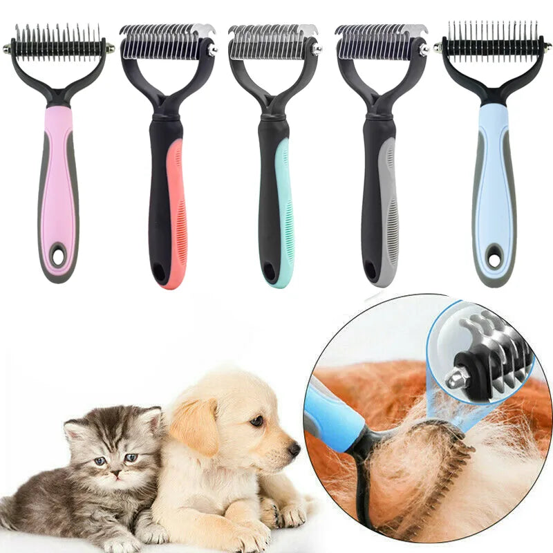 Nouveau peigne d'épilation pour chiens chat démêlant coupe de fourrure brosse de démêlage outil de toilettage pour cheveux longs emmêlés bouclés animal de compagnie