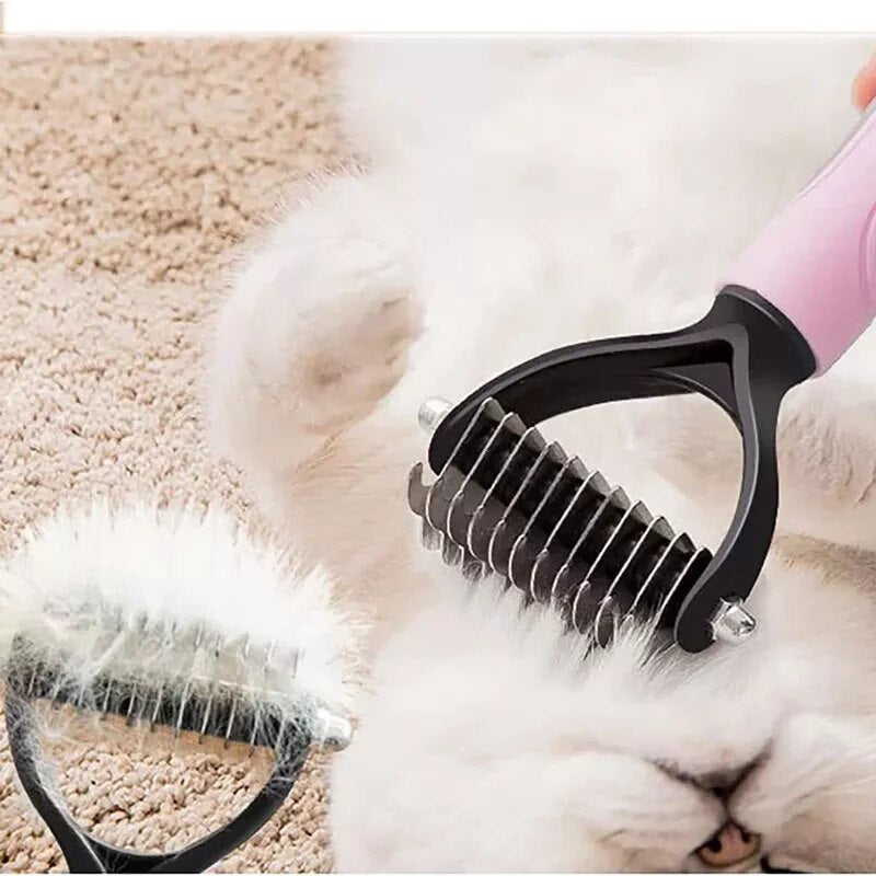 Nouveau peigne d'épilation pour chiens chat démêlant coupe de fourrure brosse de démêlage outil de toilettage pour cheveux longs emmêlés bouclés animal de compagnie