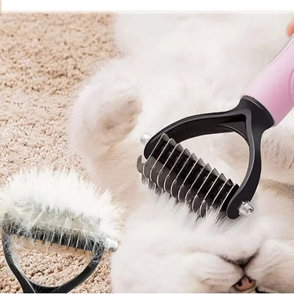 New Hair Removal Comb for Dogs Cat Detangler Fur Trimming Dematting Brush Grooming Tool For matted Long Hair Curly Pet