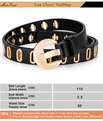 Nouveau Grunge femmes ceinture trou réglable Grunge Punk ceintures pour femmes alliage boucle ardillon en cuir PU ceinture