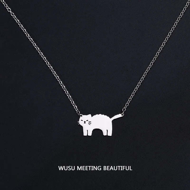 Collier pour femmes et filles, Animal doux, cœur, papillon, mode fête, Rap, ours gommeux, lame