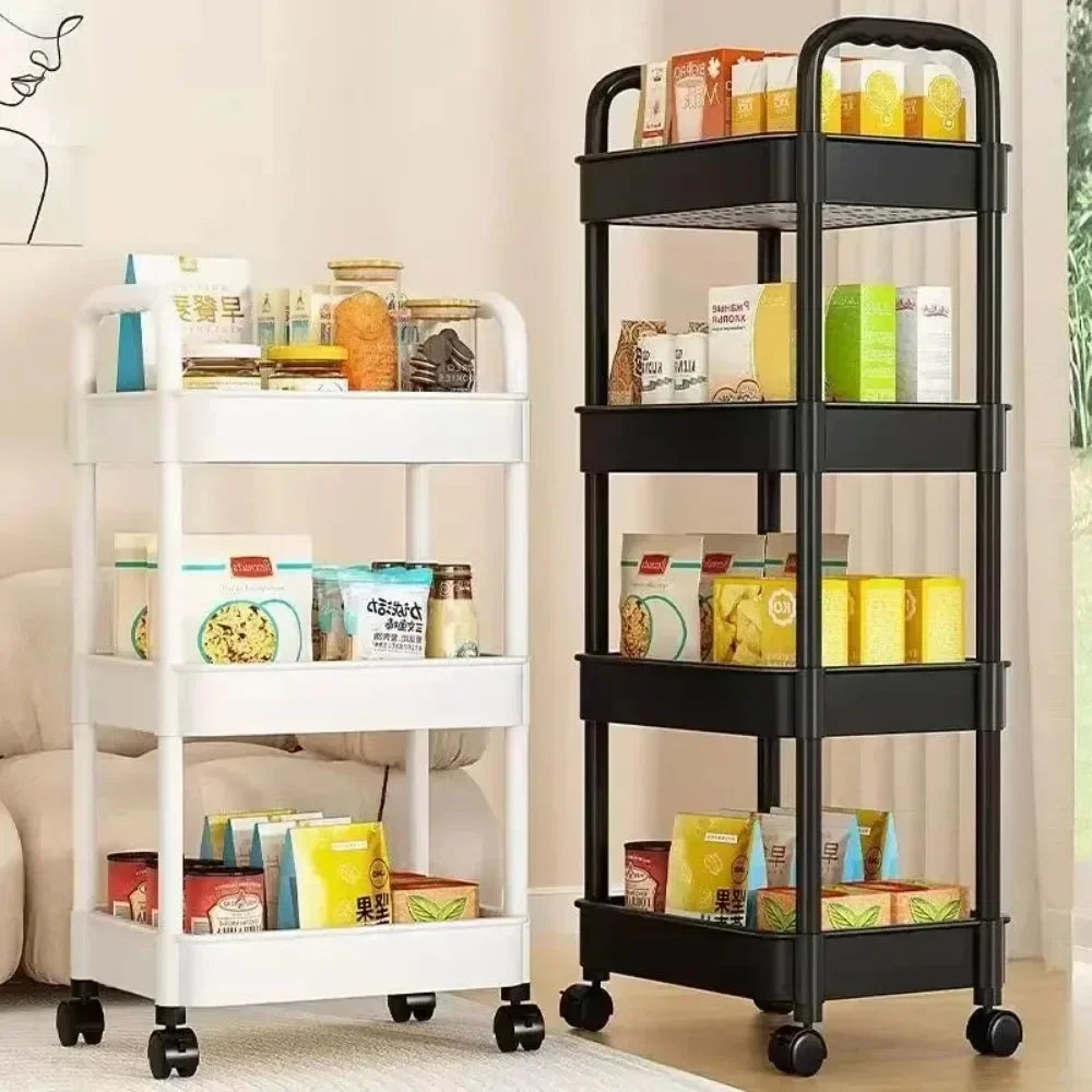 Multi-Layer Trolley Rack Kitchen Floor Bedroom Baby Snacks Mobile Bathroom Bathroom Storage Storage Rack