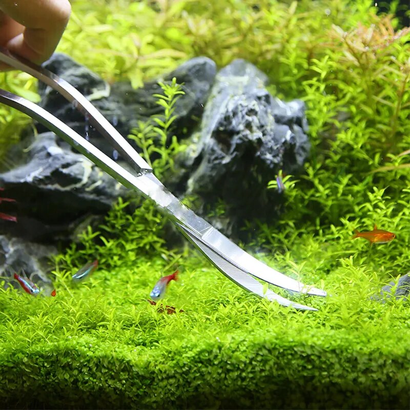 Aquarium Scissor Tweezer Tools Fish Tank Plants Wave Scissors Grass Stainless Cleaning Tools Storage Holder Aquarium Accessories