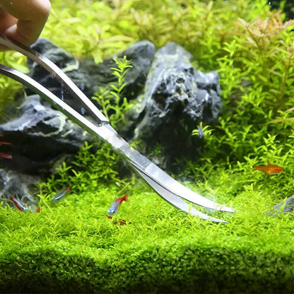 Aquarium Scissor Tweezer Tools Fish Tank Plants Wave Scissors Grass Stainless Cleaning Tools Storage Holder Aquarium Accessories