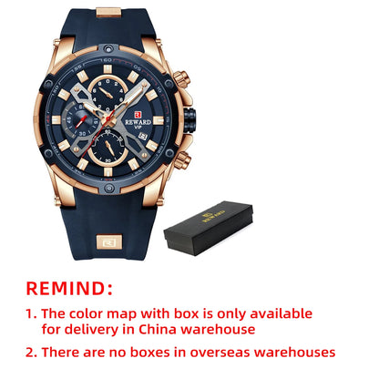 Mens Watches Blue Waterproof Top Luxury Brand Chronograph Sport Watch Quartz For Men Wristwatch Military Male