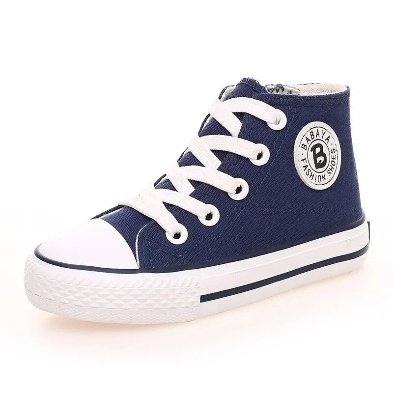 Kids shoes for girl children canvas shoes boys sneakers girls shoes White High Solid fashion Children shoes