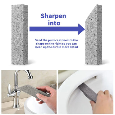 6PCS Pumice Stone Cleaning Stick Toilet Limescale Rust Stain Dirt Removal Brush Bathroom Tile Sink Household Washing Cleaner