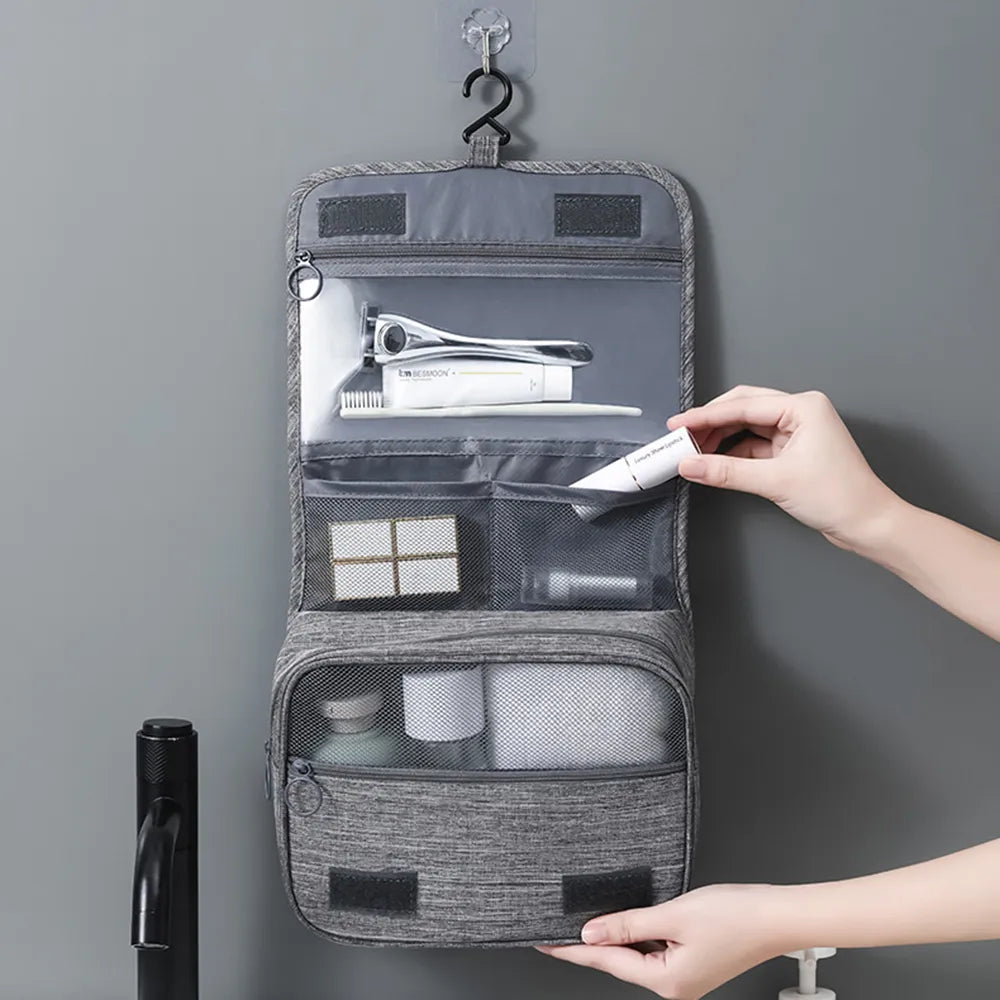 High Quality Travel Makeup Bags Women Waterproof Cosmetic Bag Toiletries Organizer Hanging Dry And Wet Separation Storage Bag