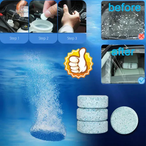 20/40/60Pcs Solid Cleaner Car Windscreen Wiper Effervescent Tablets Glass Toilet Cleaning Car Accessories