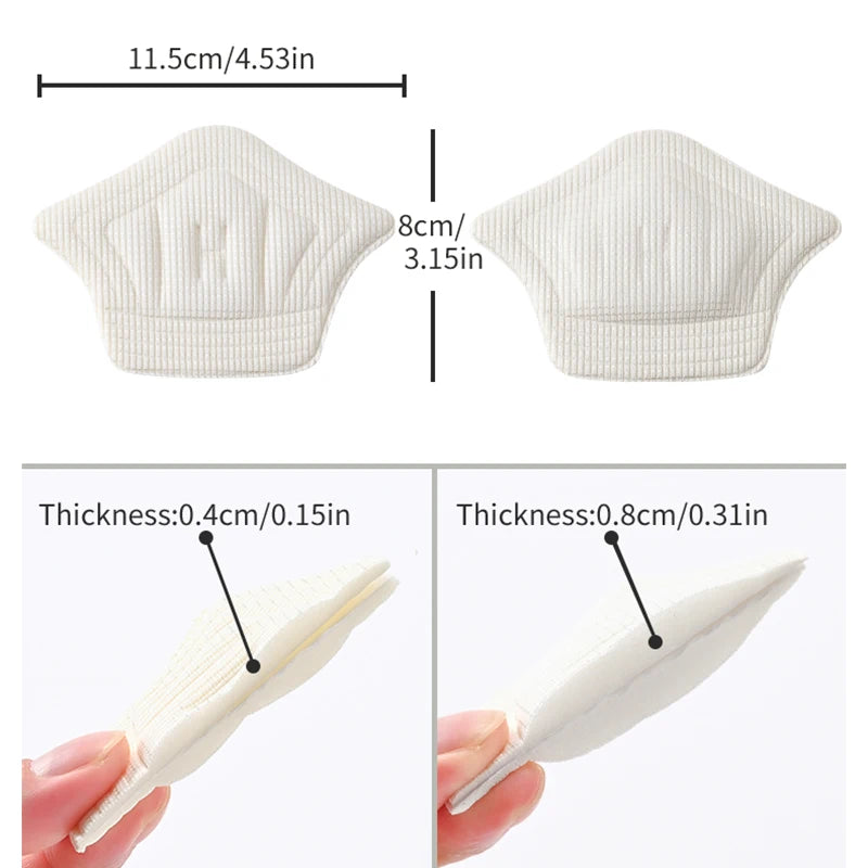 3pair/6pcs Insoles Patch Heel Pads for Sport Shoes Back Sticker Adjustable Size Antiwear Feet Pad Cushion Insert Insole