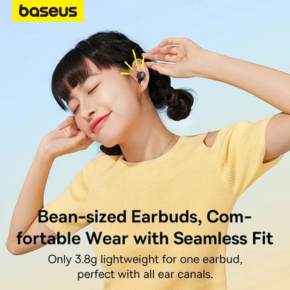 Baseus WM02 Wireless Earphones TWS Bluetooth 5.3 Headphones, Mini and compact Comfortable wear, 25 hours Long Battery Life