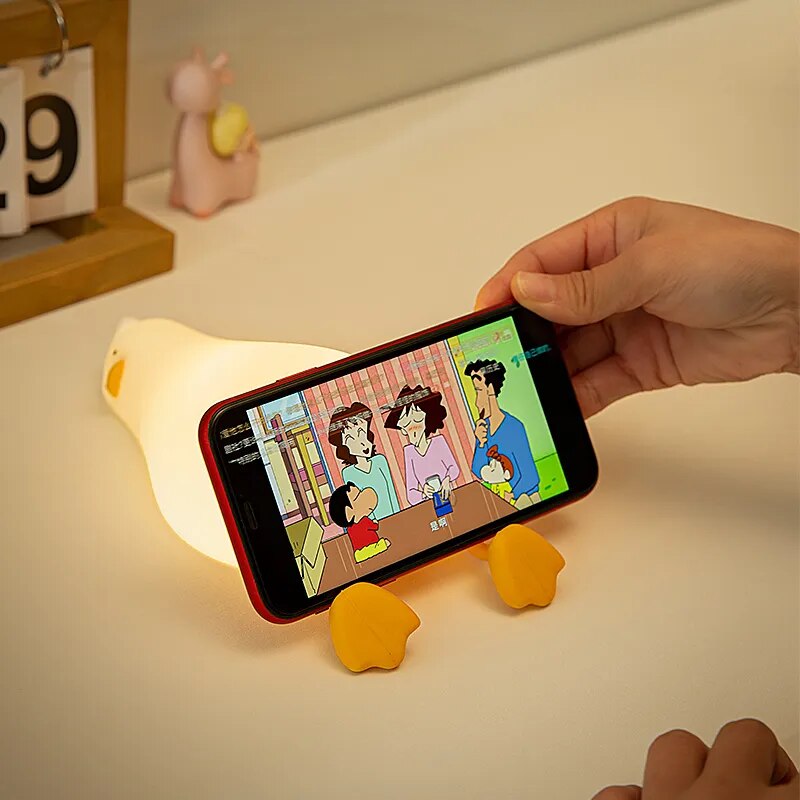 Canard veilleuses Led veilleuse canard lampe Rechargeable USB dessin animé Silicone enfants enfant chambre décoration cadeau d'anniversaire