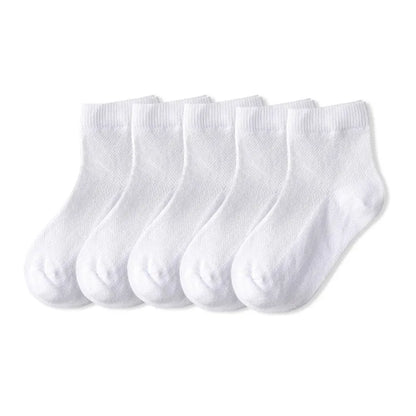 5 paires/lot chaussettes enfants garçon fille coton mode respirant maille chaussettes printemps été haute qualité 1-12 ans enfants cadeau d'anniversaire