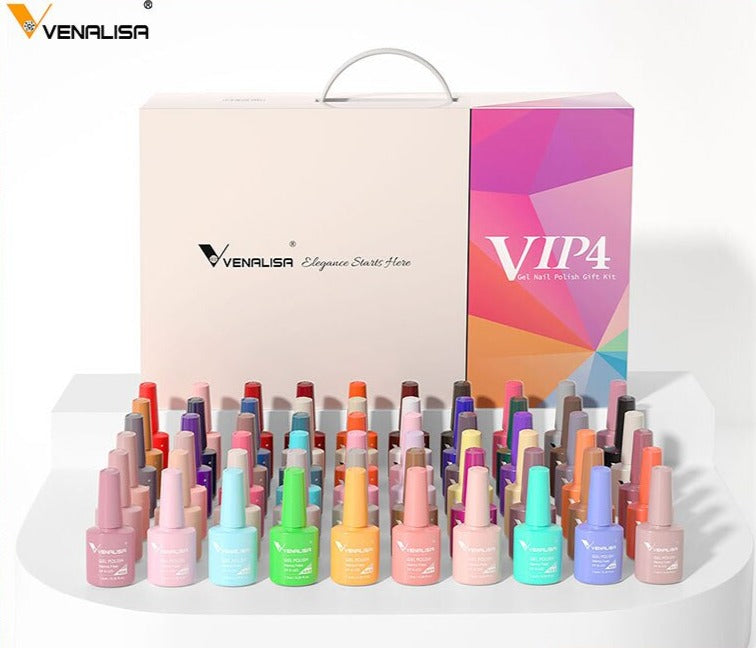 Nytt modefärg Venalisa Gel Polish Kit VIP4 HEMA GRATIS Emaljlack för Nail Art Design Set Nail Gel Learner Kit