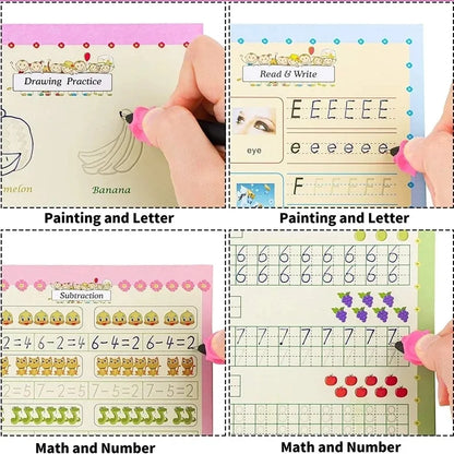 SANK Copybooks Pen Magic Copy Book Free Wiping Children's Kids Writing Sticker Practice Copybook For Calligraphy