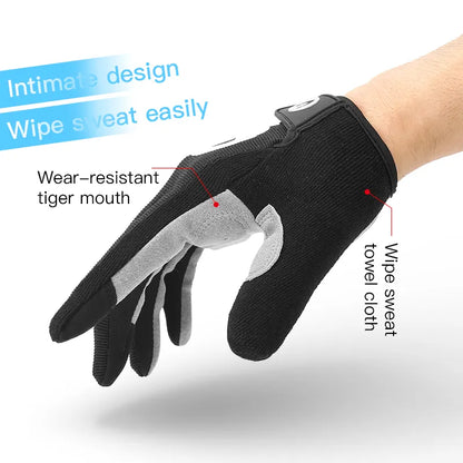 Cycling Anti-slip Full Finger Gloves MTB Bike Gloves Pad Men Breathable Anti-shock Sports Gloves MTB Bike Bicycle Warm Glove Man