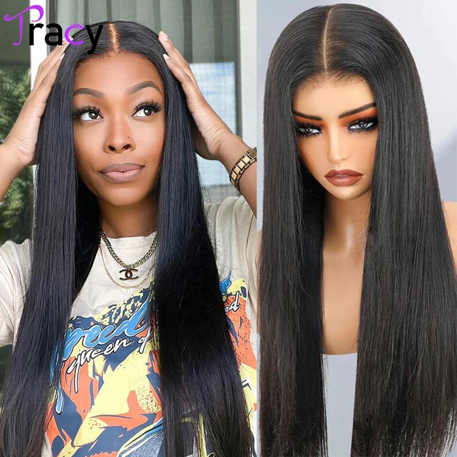 Tracy Hair Glueless Wig PrePlucked Wear and Go Glueless Wigs For Women 6x4 HD Lace Closure Wigs Straight Human Hair Wigs On Sale