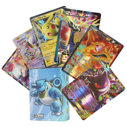 60/100Pcs Pokemon Cards Scarlet Violet EX Vstar Holographic English Letter Pokemon Rainbow Arceus Shiny trading card Kids Gift