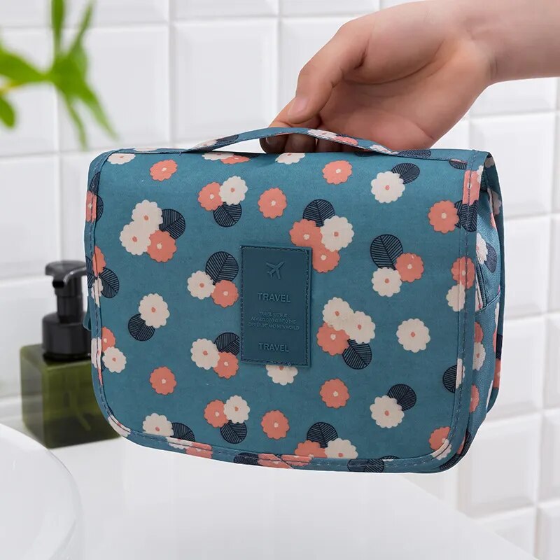 Sac à cosmétiques à crochet en Nylon, sac de maquillage pour femmes, pochette de rangement d'articles de toilette de grande capacité, organisateur de maquillage de voyage, sacs de beauté imperméables