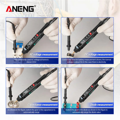 ANENG A3008 Digital Multimeter Auto Intelligent Sensor Pen Tester 6000 Counts NonContact Voltage Meter Multimeter Polimetro