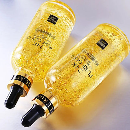 24K Gold Hyaluronic Acid Nicotinamide Face Serum Replenishment Moisturize Shrink Pore Brighten Skin Care Firming Facial Essence